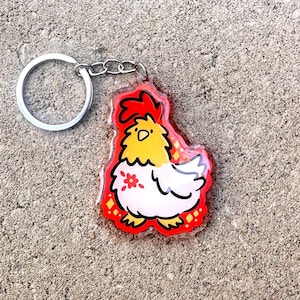 キーホルダー・キーリング Chinese New Year Rooster Keychain Year of the Rooster, Chinese Zodiac Keychain, Chinese New