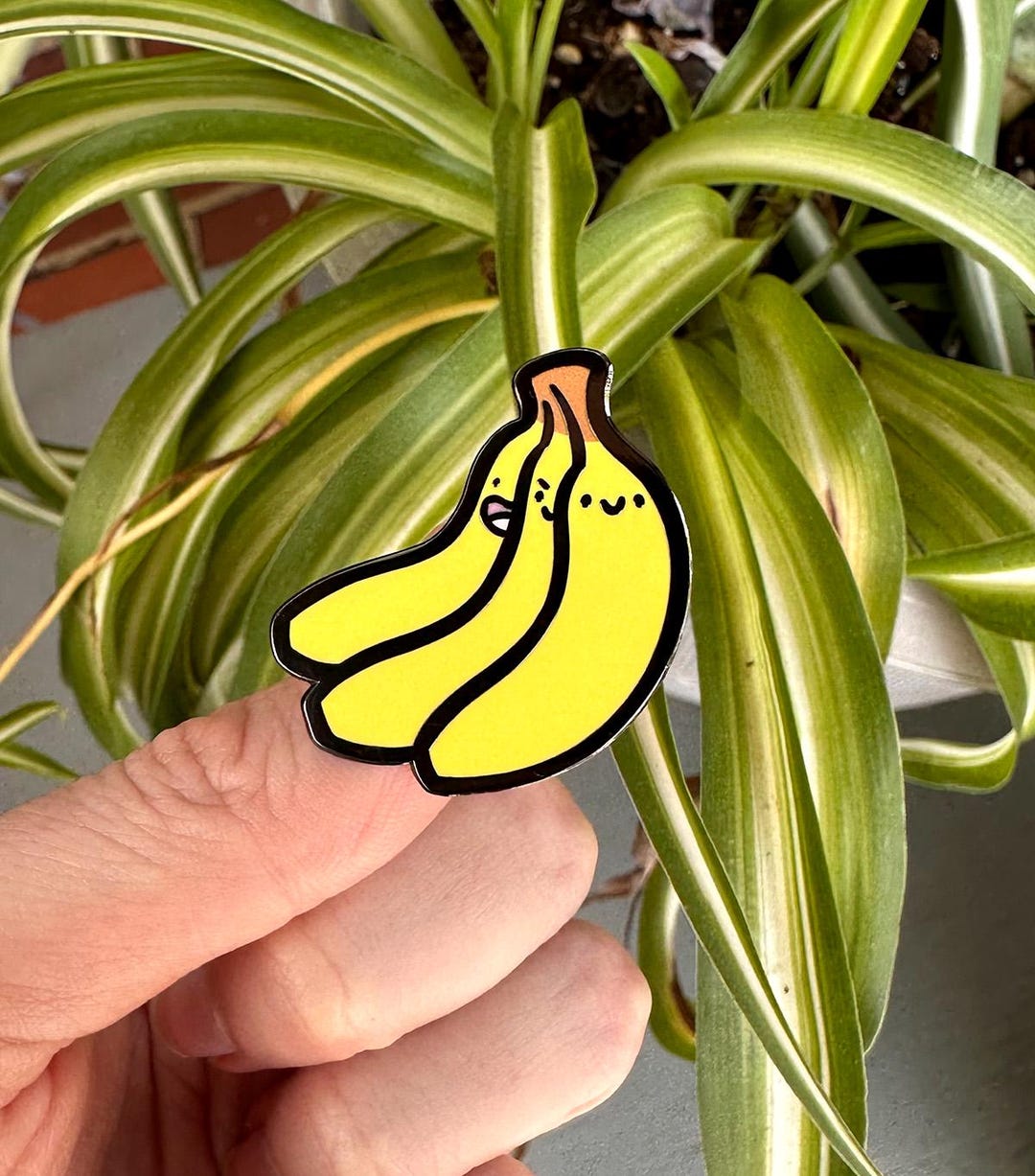 Bananas Enamel Pin | Kawaii Enamel Pin | Cute Hard Enamel Pin | Bunch ...