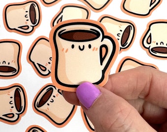 ミニコーヒーカップビニールステッカー | 防水携帯ステッカー | かわいいコーヒーステッカー | ミニコーヒーステッカー | かわいいコーヒーカップステッカー | コーヒーアート