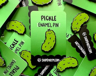 Pickle Enamel Pin | Kawaii Enamel Pin | cute hard enamel pin | Dill pickle enamel pin | cute veggie pin | pittsburgh enamel pin | kawaii pin