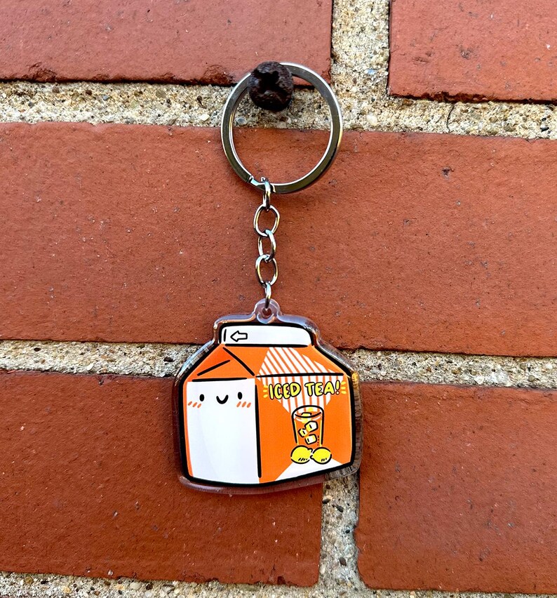 Iced Tea Keychain | Kawaii Acrylic Charm | Pittsburgh Keychain ...