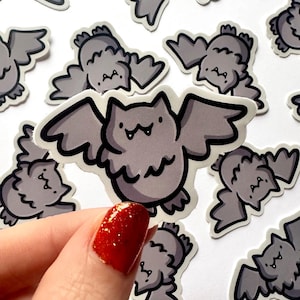 Mini Bat Sticker | kawaii halloween |cute animal sticker | gray bat sticker | vampire bat sticker | kawaii bat sticker | cute Halloween