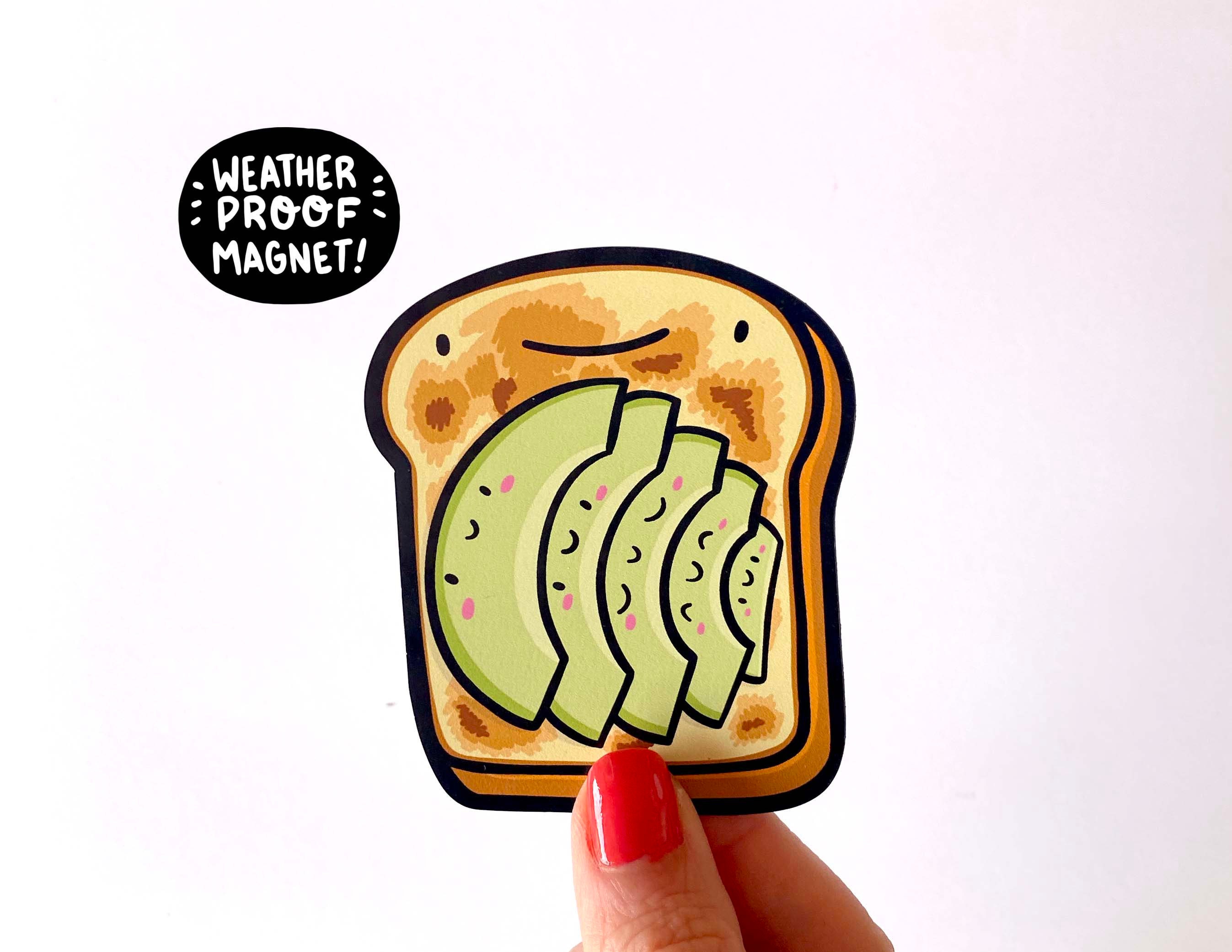Avocado Toast Magnet | Die Cut Magnet | Kawaii Magnet | Car Magnet | …