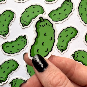 Mini adesivo per sottaceti / adesivo impermeabile / adesivo in vinile kawaii / adesivo per sottaceti / adesivo per sottaceti carini / adesivo per Pittsburgh / cibo felice
