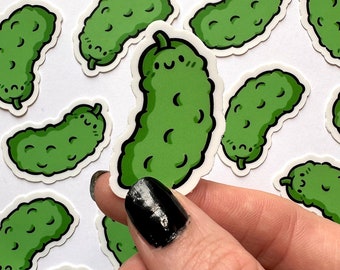 Pickle Mini Sticker | Waterproof Sticker |Kawaii Vinyl Sticker | dill pickle sticker | cute pickle sticker | pittsburgh sticker | happy food