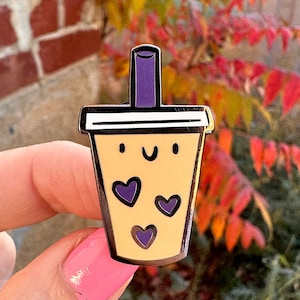 Bubble Tea Hard Enamel Pin | Kawaii Enamel Pin | Boba tea enamel pin | Bubble tea pin | kawaii enamel pins | cute boba | kawaii accessories