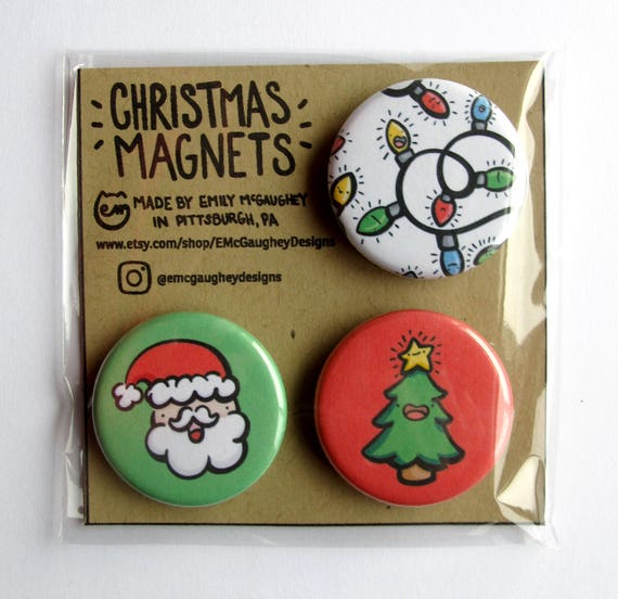 Christmas Magnets Stocking Stuffer Refrigerator Magnets Etsy