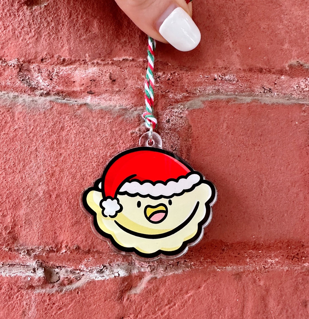Santa Pierogi Ornament Acrylic Holiday Ornament Holiday Decoration Cute