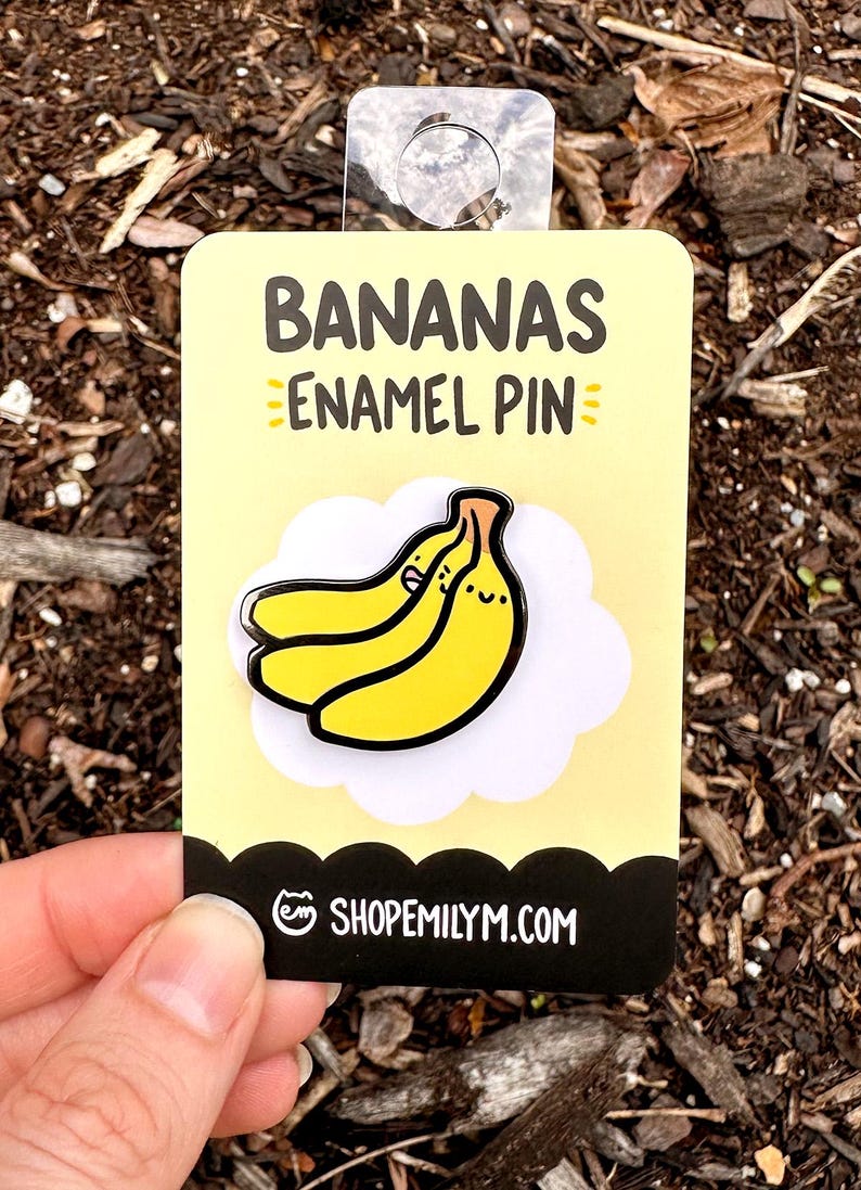 Bananas Enamel Pin | Kawaii Enamel Pin | Cute Hard Enamel Pin | Bunch ...