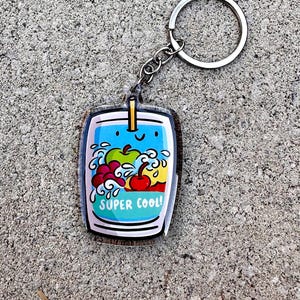 Juice Pouch Keychain | Cute Keychain |kawaii keychain | cute juice keychain | fruit punch keychain | kids food keychain | cute food keychain