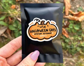 Halloween Cats Blind Bag Keychain | Series 2 | Cute Halloween Keychain | Mystery Keychain |cat keychain | trick or treat | Kawaii Halloween