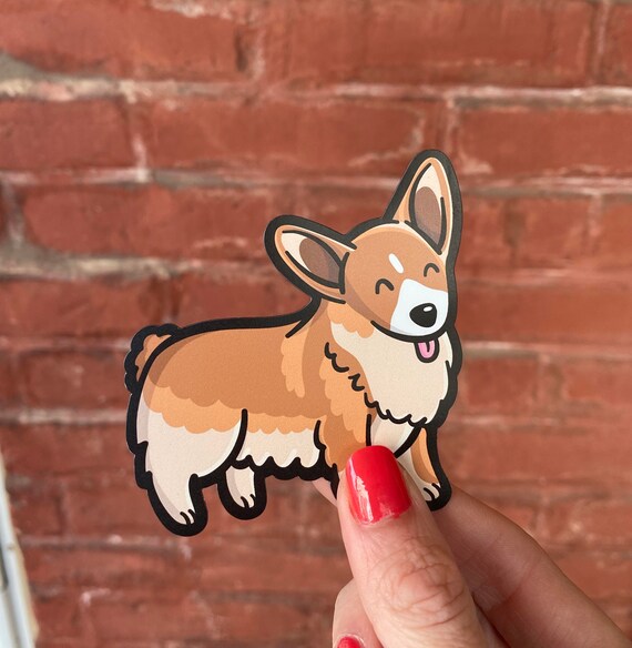 thumbnail interactive-video image 1 of Cute Corgi Dog Magnets - 5 Inch Refrigerator Magnets For Car & Locker 1 of 11