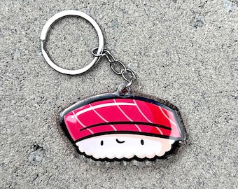 Portachiavi Sushi Tonno / Portachiavi Acrilico Carino / Portachiavi Sushi Kawaii / Portachiavi Nigiri Tonno / Portachiavi Cibo Giapponese / Portachiavi Cibo Anime