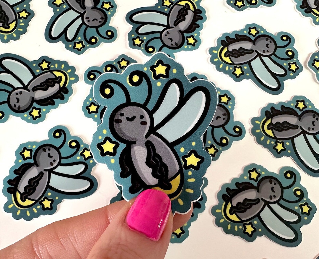 Litterbug Stickers Lightning Bug Mini Sticker | Waterproof Sticker | Kawaii Vinyl Sticker ...