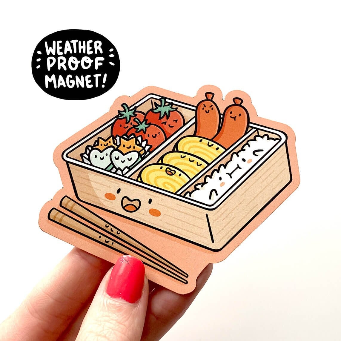 Bento Box Magnet Vinyl Magnet Cute Food Magnet Japanese Food Magnet Kawaii  Food Magnet Anime Food Japan Inspired Cartoon Food 