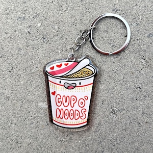Cup of Noods Keychain | Cute Acrylic Keychain | Instant Ramen Keychain | Japanese food keychain | anime food keychain | kawaii food keychain