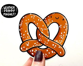 Soft Pretzel Magnet | Junk Food Magnet | Weatherproof Car magnet | Cute Food Magnet | Cute Artwork | Kawaii Food magnets | Bierfest magnet