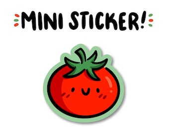 Tomato Mini Sticker |Waterproof Sticker |Kawaii Food Sticker | cute veggie sticker | vegetable sticker |healthy food sticker | kawaii tomato