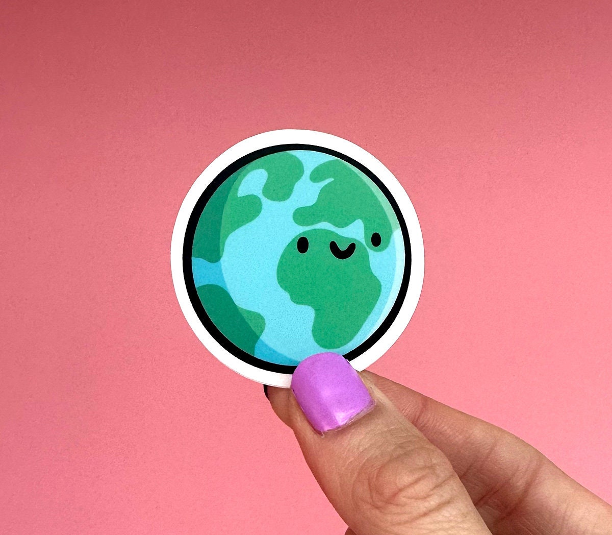 Mini Earth Sticker | Waterproof Vinyl Sticker | Kawaii Space | Water ...