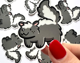 Mini calcomanía de mofeta / Mini calcomanía de vinilo impermeable / Calcomanía de animal kawaii / Calcomanía de mofeta linda / Calcomanía de mofeta de dibujos animados / Calcomanía de animal del bosque