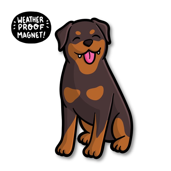 Rottweiler Magnet | Pet dog magnet | Waterproof Vinyl Car Magnet | Kawaii dogs Magnet | pet portrait magnet | cute dog magnet |rottie magnet