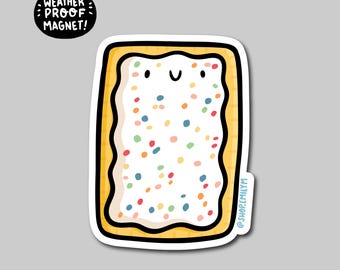 Blueberry Toaster Pastry Magnet | Waterproof Vinyl Magnet| Kawaii Breakfast Magnet| Blueberry Tart Magnet| Kids Food Magnet| Cute Food