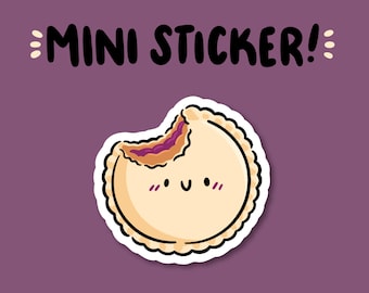 No Crust Sandwich Mini Sticker | Waterproof Sticker |Kawaii Food Sticker | kids food sticker | pb & j sticker | cute sandwich sticker |jelly