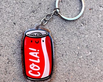 Llavero de cola / Lindo llavero de acrílico / Llavero de lata de cola / Llavero de lata de refresco / Llavero de refresco / Llavero de comida chatarra / Lindas bebidas