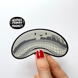 The Bean Magnet | Weatherproof Magnet | Chicago Magnet | Chicago Trip Magnet | Cute Chicago Gift | Kawaii Magnet | Waterproof Car Magnet