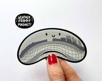 The Bean Magnet | Weatherproof Magnet | Chicago Magnet | Chicago Trip Magnet | Cute Chicago Gift | Kawaii Magnet | Waterproof Car Magnet