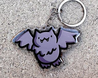 Llavero de murciélago / Lindo llavero de acrílico / Llavero de murciélago kawaii / Lindo llavero de Halloween / Llavero de murciélago de dibujos animados / Lindo llavero de murciélago vampiro
