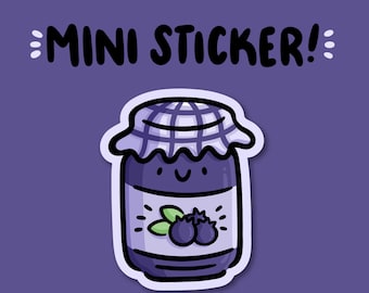 Blueberry Jelly Mini Sticker | Waterproof Sticker |Kawaii food Sticker | jelly jar sticker | blueberry jam sticker | cute food sticker