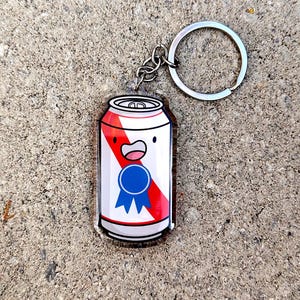 Beer Can Keychain | Cute Acrylic Keychain | kawaii keychain | cute beer keychain | can of beer keychain | american beer keychain |cute drink