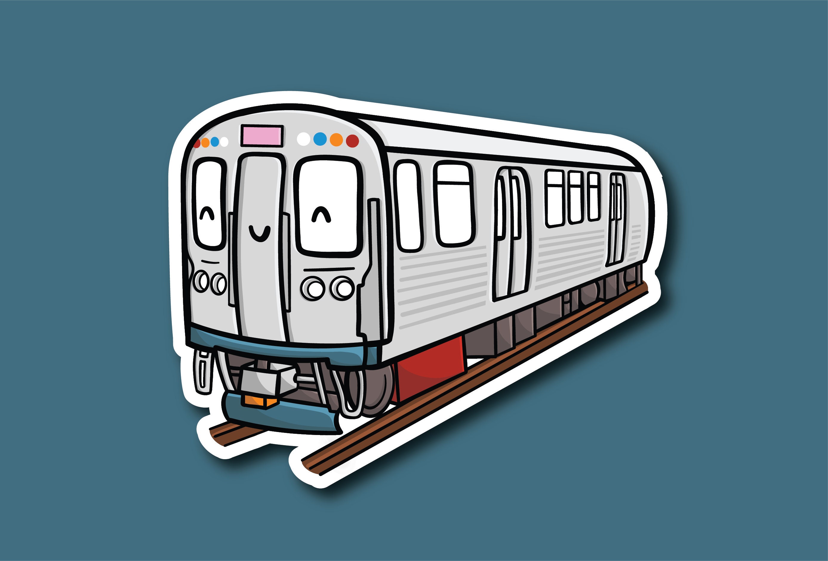 Chicago Train Sticker Cute Chicago Sticker the L - Etsy