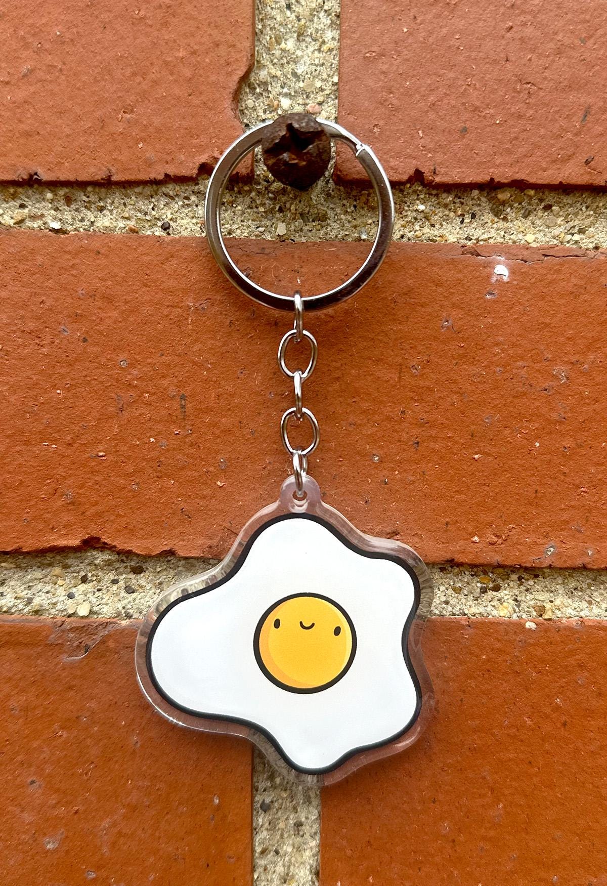 Portachiavi A Forma Di Uovo Con Scritta 'Life With You Is Eggstupefacente' In Metallo, Regalo Per Amici E Fidanzati - 3