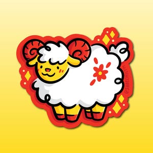 Year of the Sheep Sticker | Waterproof Vinyl Sticker |Chinese Zodiac Sticker |Lunar New Year Sticker | Year of the Ram | Year of the Goat
