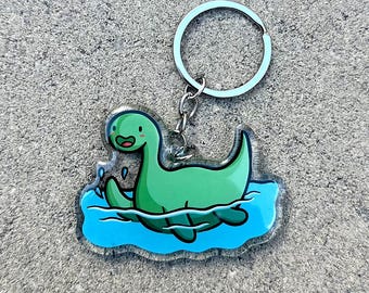 Loch Ness Monster Keychain | Cute Acrylic Keychain | Nessie Keychain | cute Cryptid keychain | mythical beast Keychain | creature Keychain