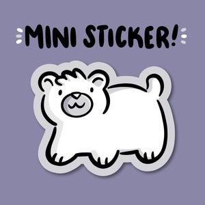 Polar Bear Mini Sticker | Waterproof Sticker |Kawaii bear sticker | cute animal sticker |arctic animals |cute polar bear sticker | cute bear