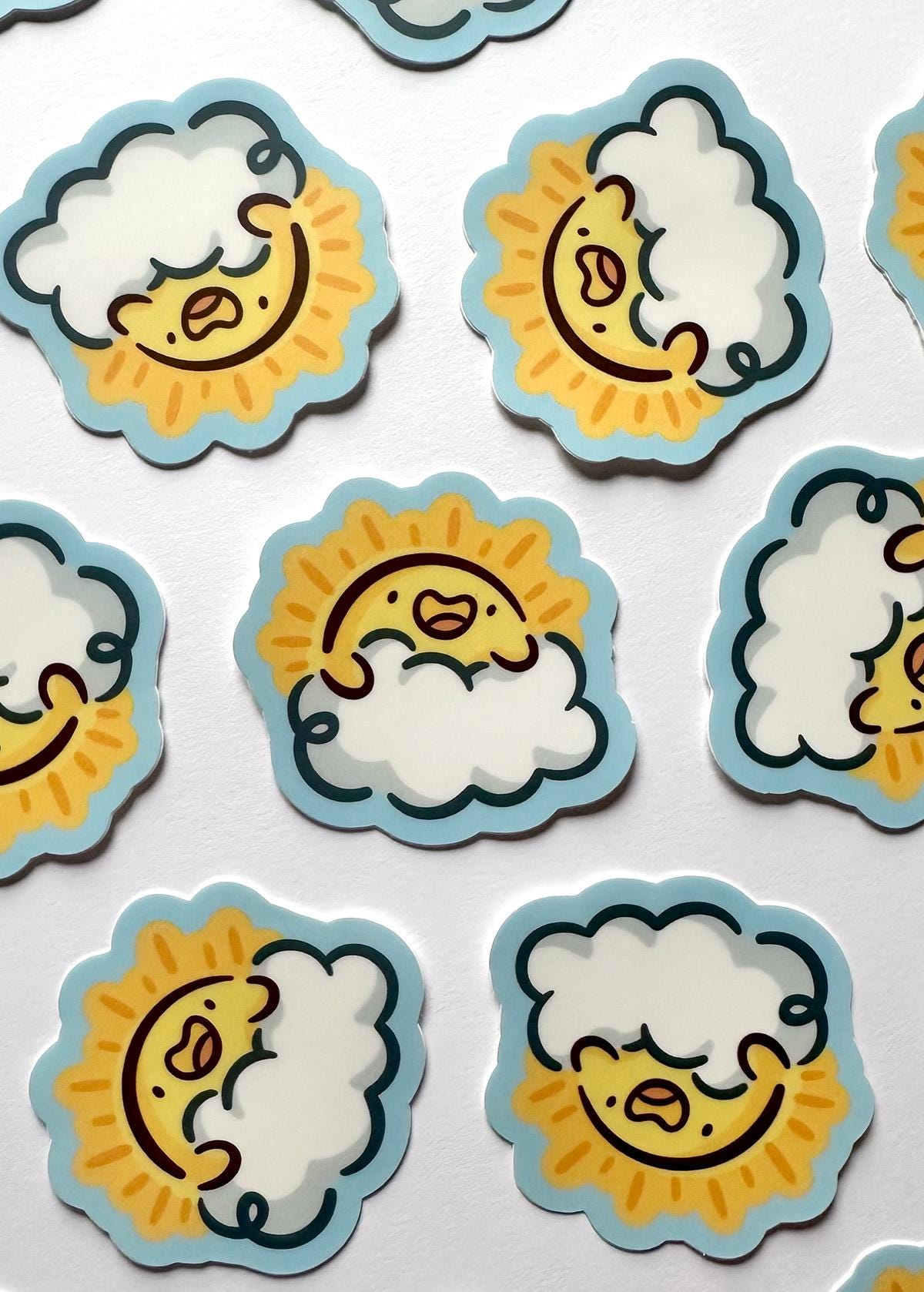 Mini Sun Sticker | Cute Food Sticker | Kawaii Food Sticker | Partly ...