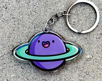 Saturn Keychain | Cute Acrylic Keychain | outer space keychain | planets keychain | astronaut keychain | space exploration | kawaii space