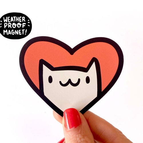 Cat Heart Cats Vinyl Waterproof Car Etsy