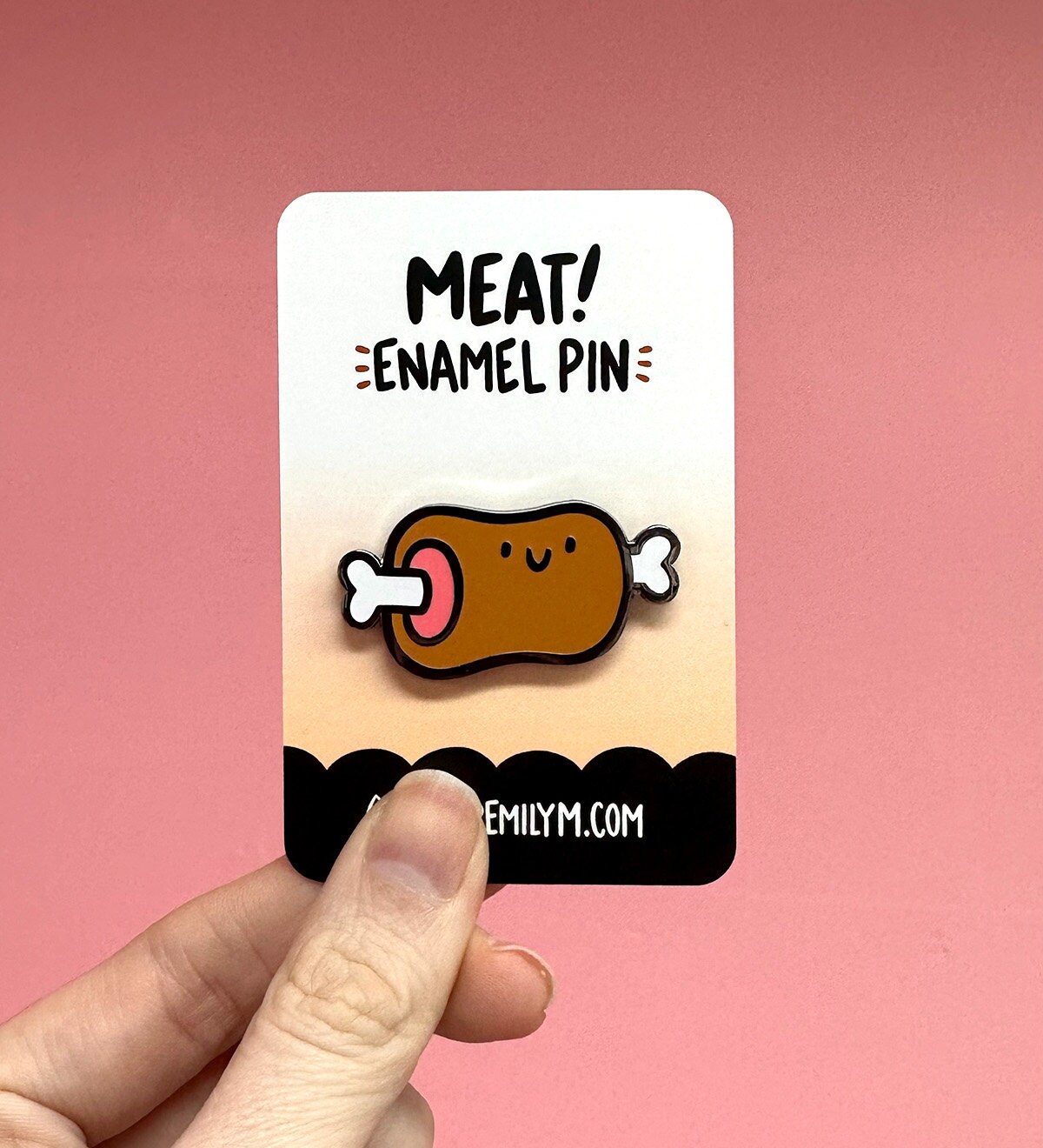 Meat Enamel Pin | Kawaii Enamel Pin | Cute Hard Enamel Pin | Kawaii ...