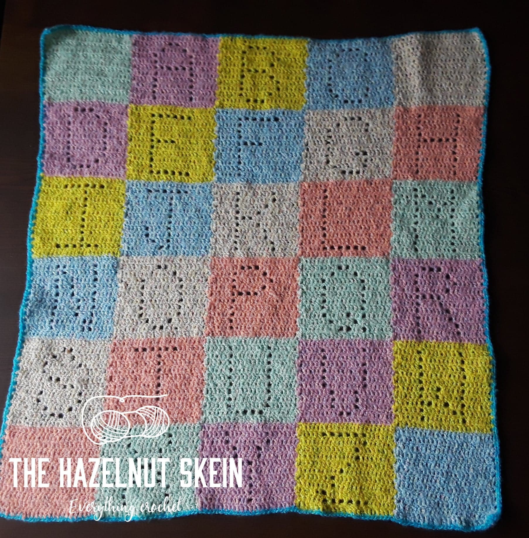 Alphabet Blocks Baby Blanket Crochet Pattern Etsy