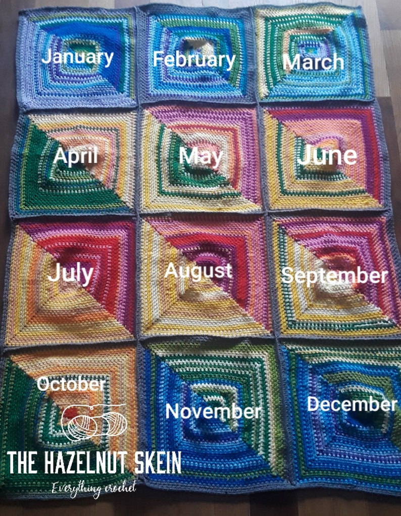 Split-Square Temperature Blanket image 2