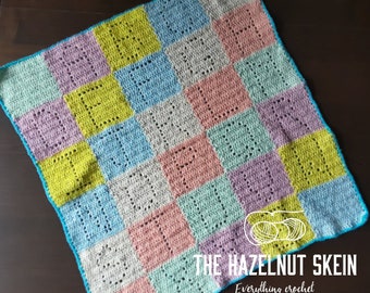 Alphabet Blocks Baby Blanket Crochet Pattern