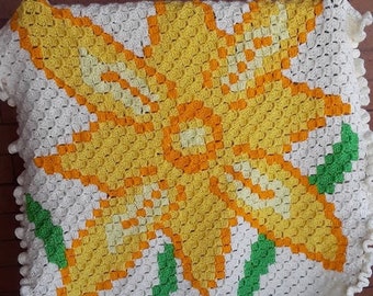Spring Daffodil Blanket Crochet Pattern