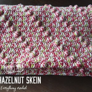 Diagonal Bobbles Blanket Pattern