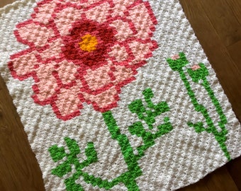 Spring Peony Blanket Crochet Pattern