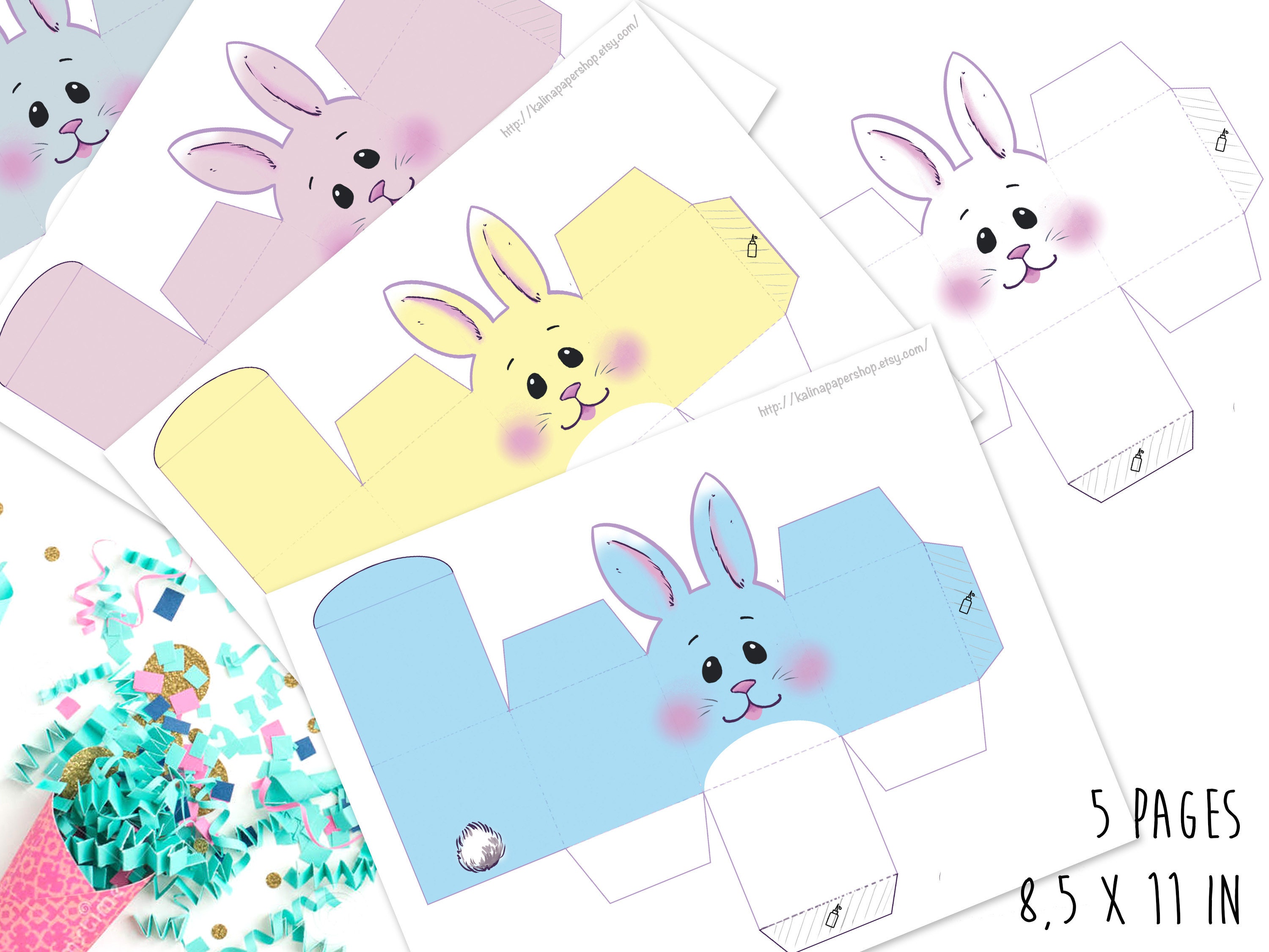 Printable Easter Bunny Box Template Printable Easter Bunny Box Template