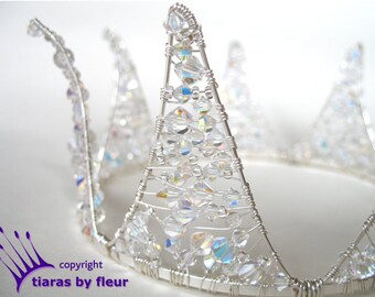 Crowning Glory 7 point Swarovski crystal crown made to order